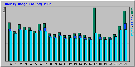 Hourly usage for May 2025