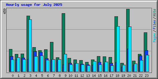 Hourly usage for July 2025