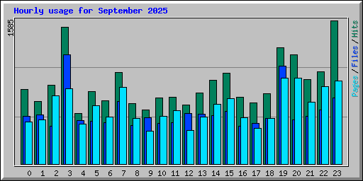 Hourly usage for September 2025