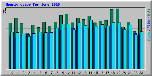 Hourly usage for June 2026